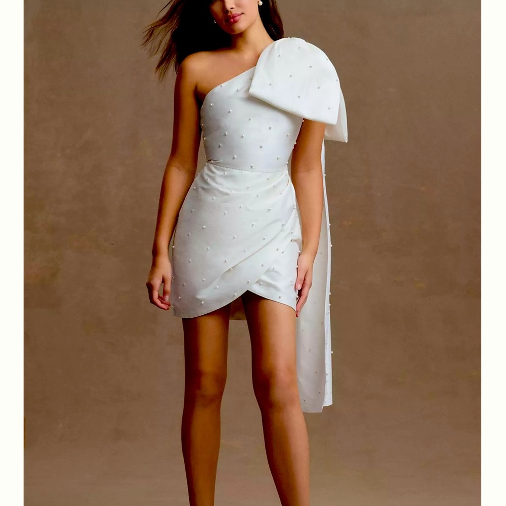 Sachin Babi Pearl one shoulder dress. Size 10.